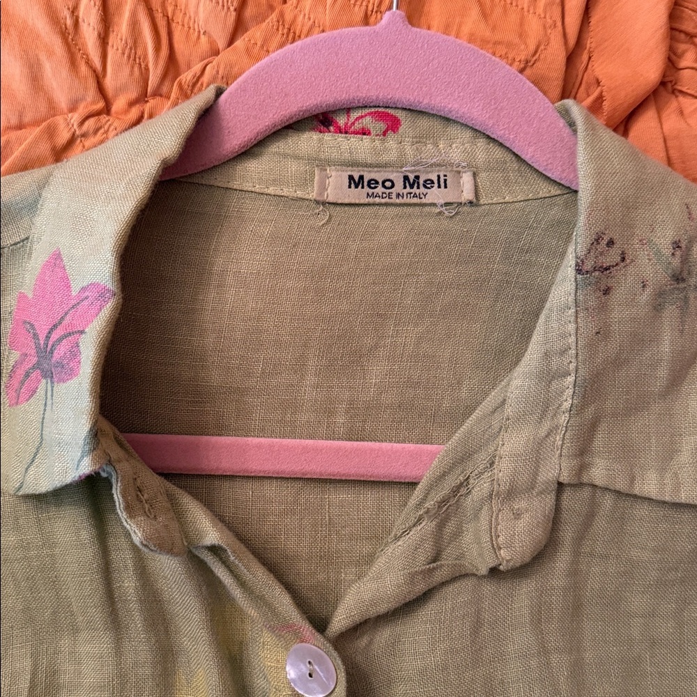 Meo Meli Floral Green Button-Up Dress - Picture 6 of 6